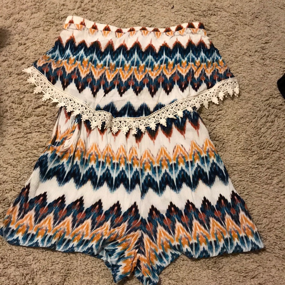 Strapless romper